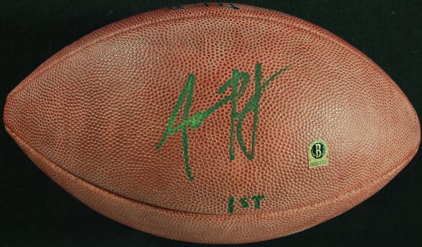 Aaron Rodgers Signed NFL Wilson Football (First Signed) (Beckett Authentic) (PSA/DNA)