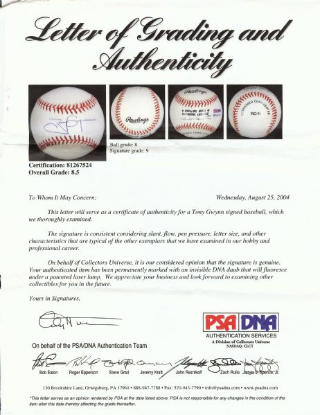 HOFer Single-Signed Baseballs (7) with Nolan Ryan, Tony Gwynn (PSA/DNA)