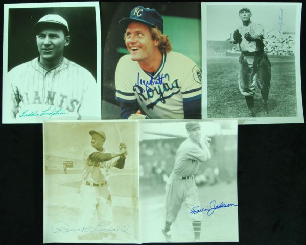 HOFer Signed 8x10 Photos Group (9) with Greenberg, Roush, Lindstrom