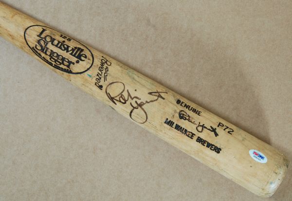 Robin Yount 1991-93 Game-Used Signed Louisville Slugger Bat (Graded MEARS A8) (PSA/DNA)