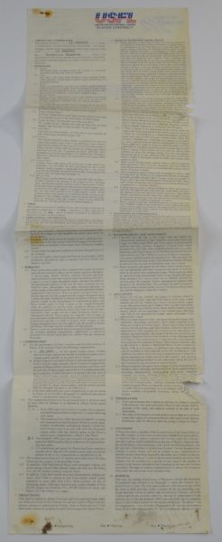 Broderick Thompson Signed 1984 LA Express USFL Football Contract 