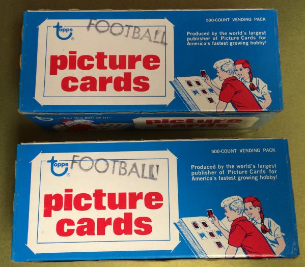 1982 Topps Football Vending Boxes Pair (500 each)