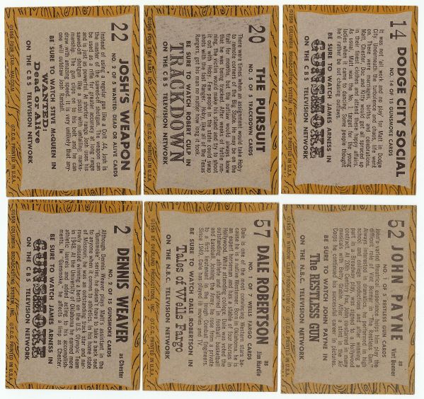 1958 Topps TV Westerns High-Grade Complete Set With Wrappers (73)