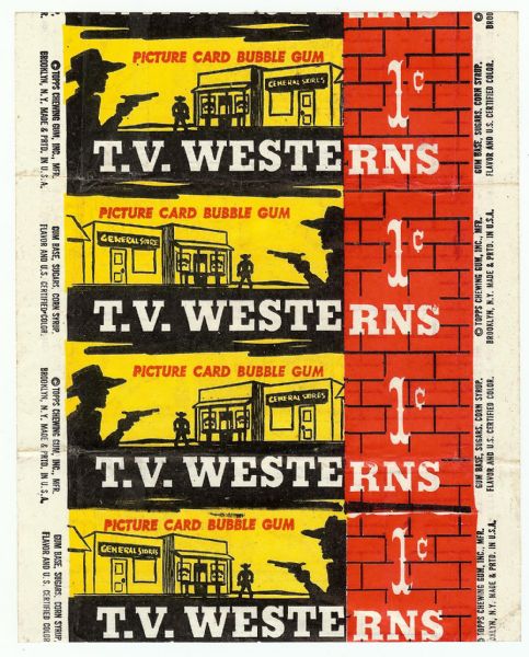 1958 Topps TV Westerns High-Grade Complete Set With Wrappers (73)