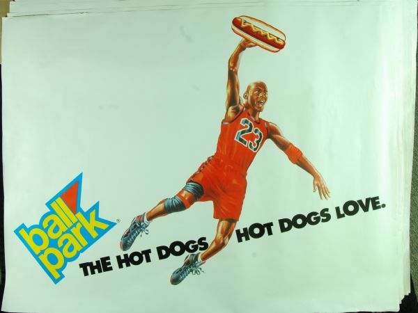 Michael Jordan 60x46 Ballpark Franks Posters Group of 9