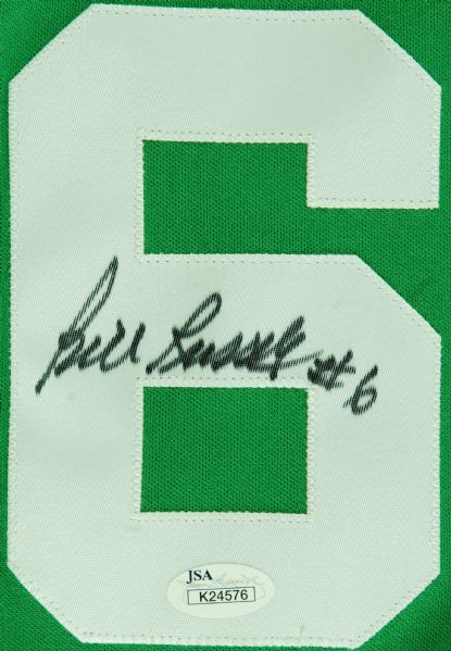 Bill Russell Signed Celtics Green Jersey (JSA)