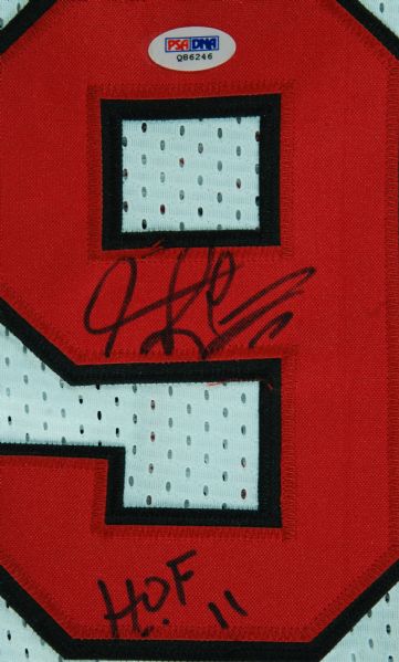 Dennis Rodman Signed Bulls Home Jersey Inscribed HOF 11 (PSA/DNA)