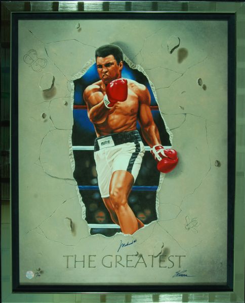 Muhammad Ali Signed Steve Parson 30x38 Giclee (50/96) (PSA/DNA)