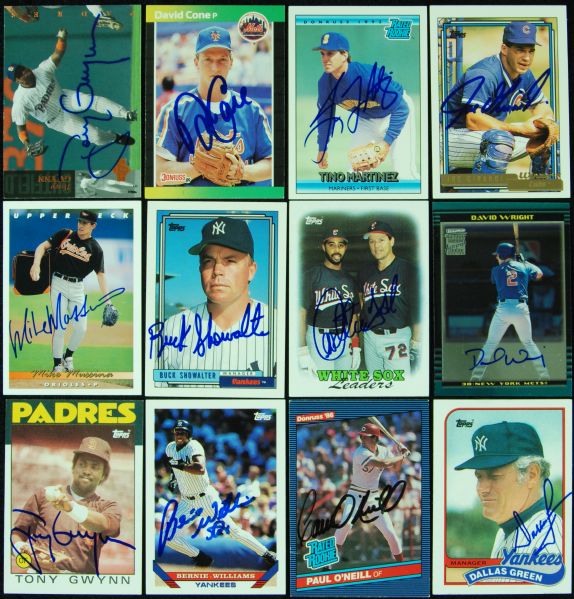 1980-2000 Signed Baseball Cards Group (75) 