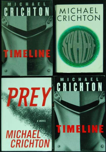 Michael Crichton Signed Hardcover Books (4)