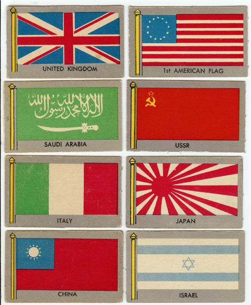1950 Topps R714-6 Parade of Flags of the World Near Set (98/100)