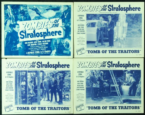 Zombies of the Stratosphere Lobby Cards Group (4)