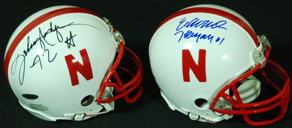 Eric Crouch & Johnny Rodgers Signed Nebraska Mini-Helmets (2)