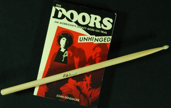The Doors John Densmore Signed Book & Drumstick