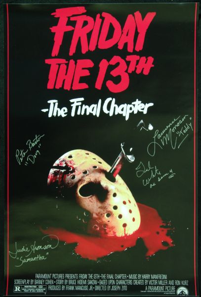 Multi-Signed Friday The 13th: The Final Chapter Movie Poster (4)