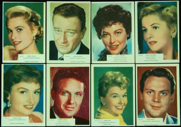1955 Kane Products Ltd. Film Stars Near Set (64/72)