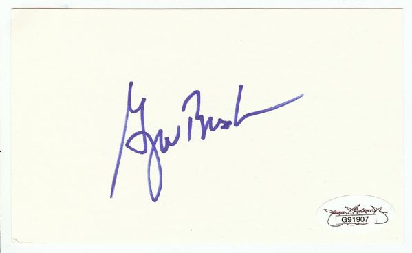 George Bush Signed 3x5 Index Card (JSA)