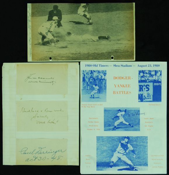 Multi-Sports Oddball Signature Group (23) with Berra, Howe, Drysdale, Musial