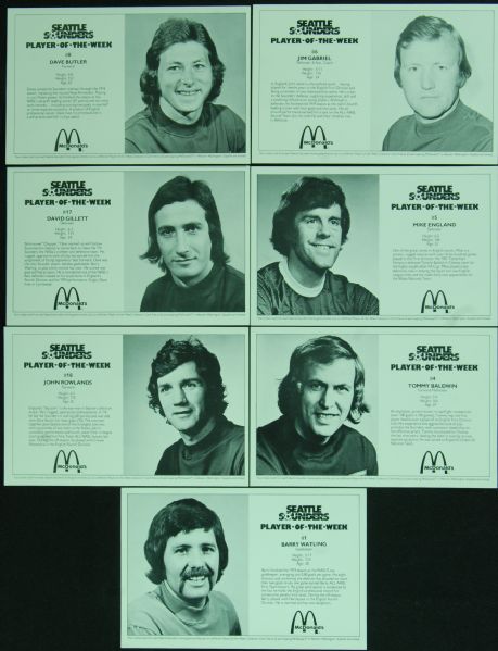 Extremely Rare 1975 NASL McDonalds Seattle Sounders Regional Set 