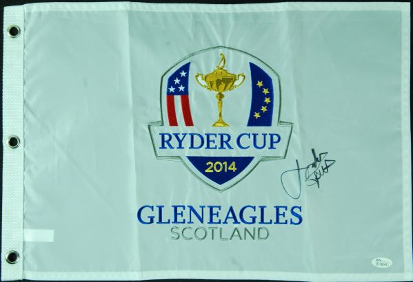 Jordan Spieth Signed 2014 Ryder Cup Flag (JSA)