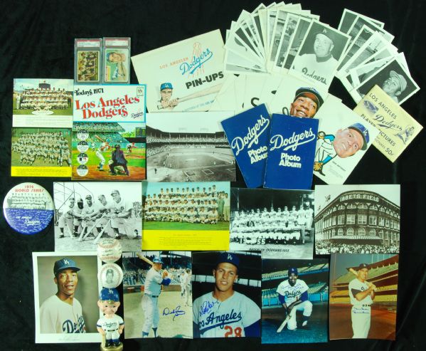 Los Angeles Dodgers Collection (30) with 1956 Topps Sandy Koufax PSA 4