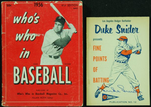 Duke Snider Signed 1957-59 Union Oil 76 Booklet Premium (PSA/DNA) with Who's Who Booklet