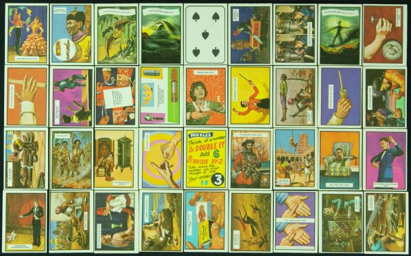 1967 Topps A&BC Magic Complete Set (35) with 5 of Spades Card