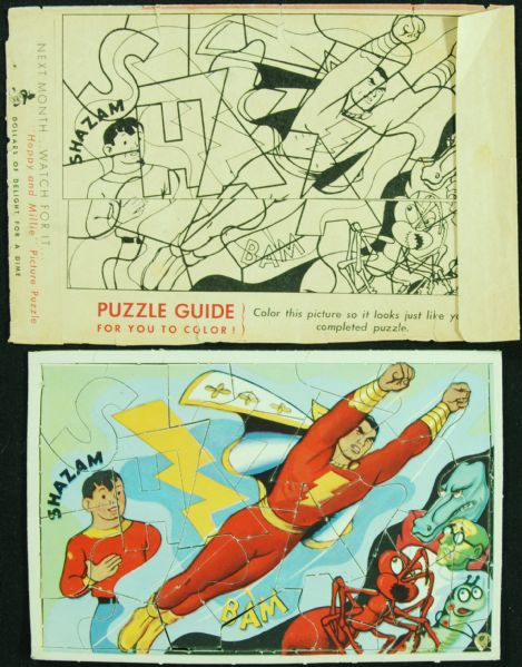 Captain Marvel No. 1 Issue Picture Puzzle (1941-42 Fawcett Publications)