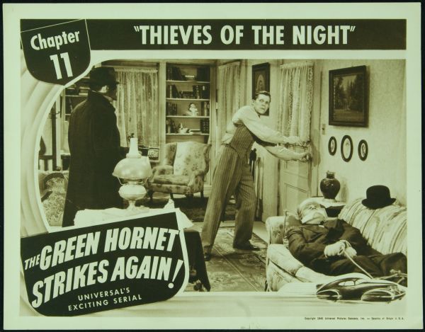 Green Hornet Strikes Again Original Serial Lobby Card (1940)