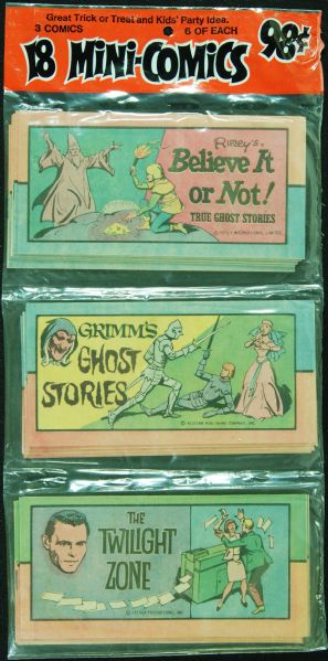 Twilight Zone, Believe It Or Not & Grimm's Ghost Stories Mini-Comics in Unopened Pack (1976)