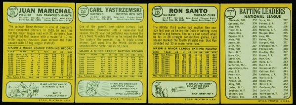 1968 Topps Baseball Partial Set With HOFers, Stars, Specials and High Numbers (230)