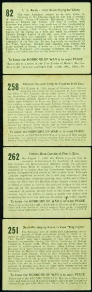 1938 Gum Inc. Horrors of War Large Grouping With High Numbers (70)
