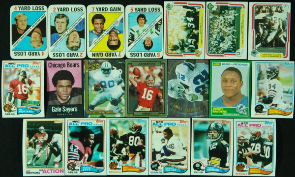 Large Grouping of Mostly 1970-90’s Topps, Fleer and Non-Mainstream Football Issues (1,400)