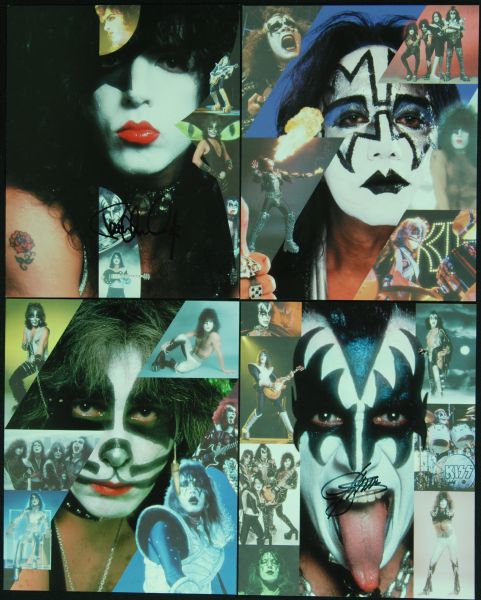 Gene Simmons & Paul Stanley Signed KISS 8x10 Photos (2)