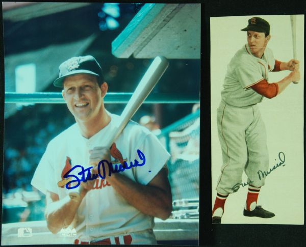 Stan Musial Signed Photos (2)