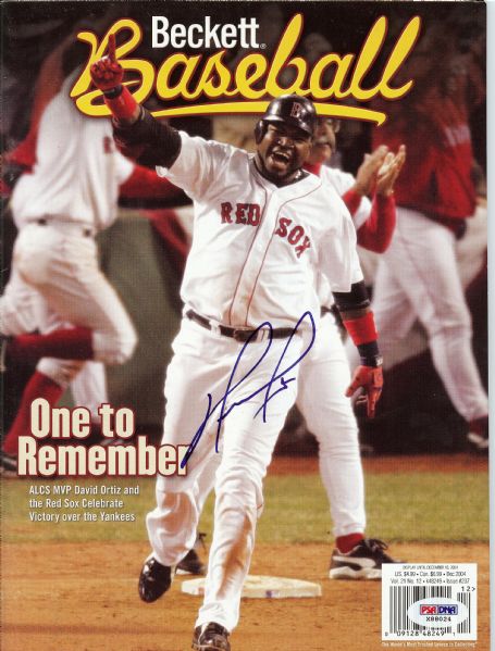 David Ortiz Signed Beckett Baseball Magazine (Dec. 2004) (PSA/DNA)