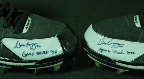 Matt Garza Signed Nike Cleats Pair (2) Inscribed Game Used '08