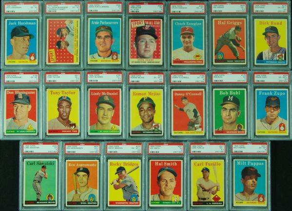 1958 Topps Baseball PSA-Graded Group (20)