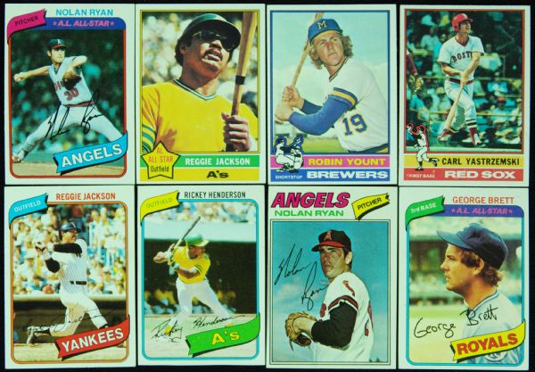 1976, 1977 and 1980 Topps Baseball Complete Sets (3)