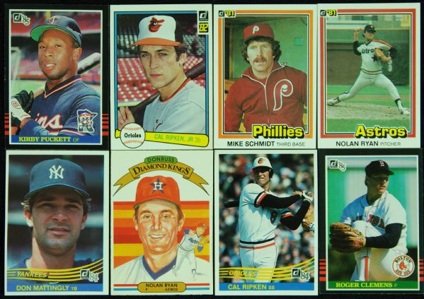Four High-Grade Early 1980’s Donruss Baseball Complete Sets (4)