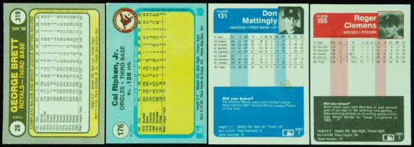 Four High-Grade Early 1980’s Fleer Baseball Complete Sets (4)