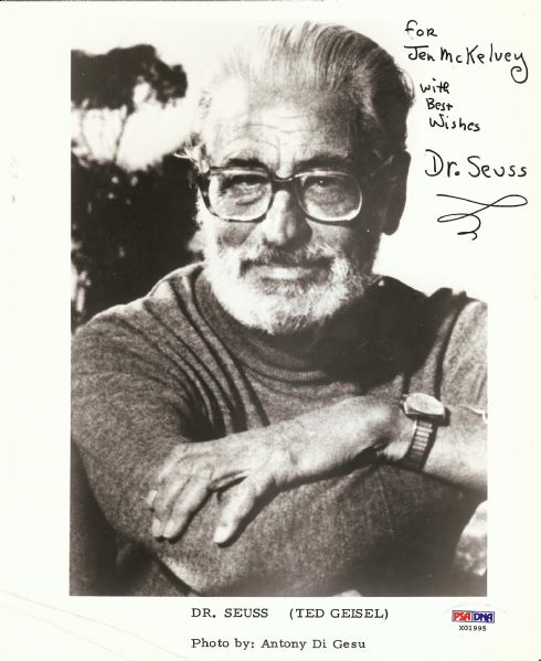 Dr. Suess Ted Geisel Signed 8x10 Photo (PSA/DNA)