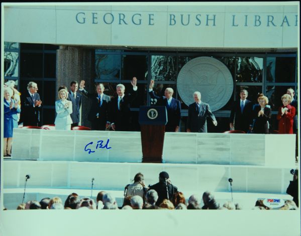 George HW Bush Signed 11x14 Photo (PSA/DNA)