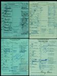 Dusty Baker Signed Lineup Cards from 9-2-93 and 5-6-01 (2) (JSA)