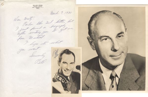 Bill Stern Signed Photo & Letter Group (2)