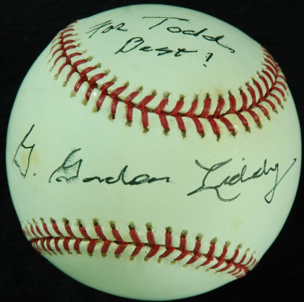 G. Gordon Liddy (Watergate) Single-Signed OML Baseball (PSA/DNA)
