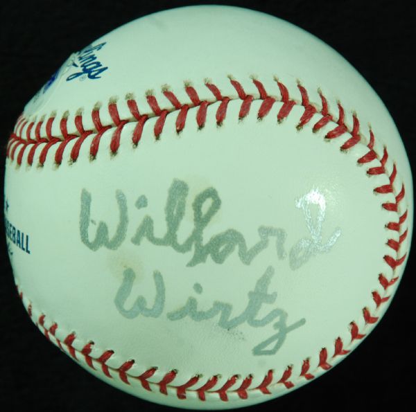 Willard Wirtz (JFK Cabinet) Single-Signed OML Baseball (PSA/DNA)