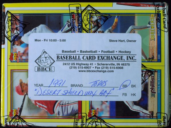 1991 Topps Desert Shield Baseball Wax Box (36) (BBCE)