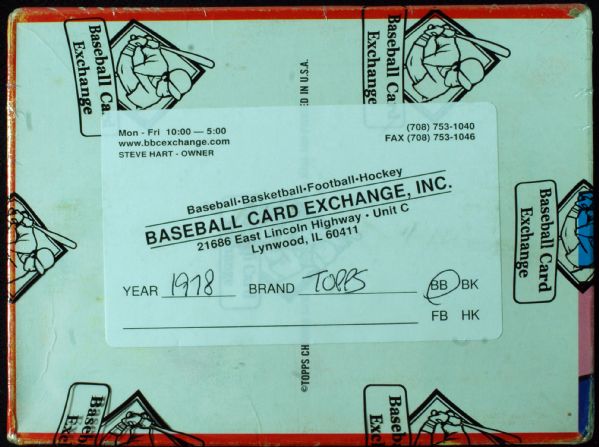 1978 Topps Baseball Wax Box (36) (BBCE)