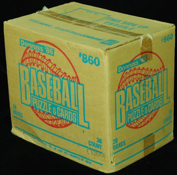 1986 Donruss Baseball Wax Box Sealed Case (20 boxes)